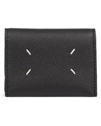 Maison Margiela - Schwarzes Bi-Fold Kartenetui Geldbörse - Lyst