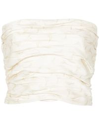 ROTATE BIRGER CHRISTENSEN - Top Met Sjaaldetail En Print - Lyst