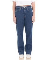 Replay - Jeans ,Blauw ,Denim Donkerblauwe Denim Broek - Lyst