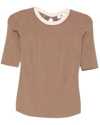 Elisabetta Franchi - Round-Neck Knitwear - Lyst