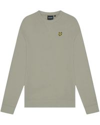Lyle & Scott - Hoodies & Sweatvesten ,Groen ,Katoen Crew Neck Sweatshirt Classic Fit - Lyst