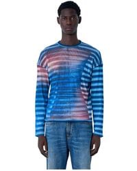 Jean Paul Gaultier - Air Mesh Top Crewneck Lange Mouwen - Lyst