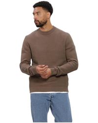 SELECTED - Truien &Amp; Vesten Slhdane Ls Knit Structure Crew Neck Noos - Lyst