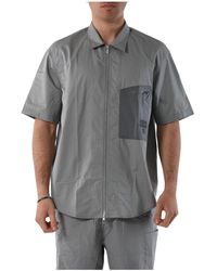Armani Exchange - Baumwollhemd mit reißverschluss - Lyst