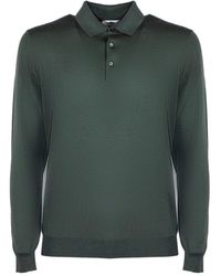 Kangra - Tops ,Groen ,Katoen Zijden En Katoen Blend Polo Shirt - Lyst