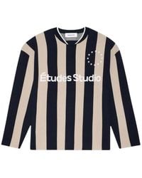 Etudes Studio - Gestreept Lange Mouw Voetbal T-Shirt - Lyst