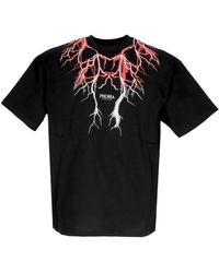 PHOBIA ARCHIVE - Tops ,Zwart ,Katoen Front Lightning Tee - Lyst