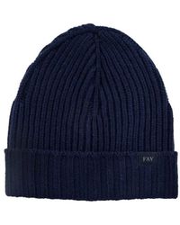 Fay - Gerippte Strickmütze - Lyst