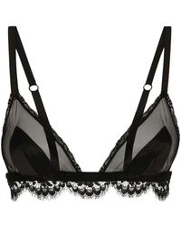 Dolce & Gabbana - Semi-Doorzichtige Bh Met Kant - Lyst