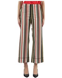 Maliparmi - Pantalone mari stripes in cotone - Lyst