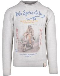 Bob - Truien & Vesten ,Grijs ,Wol Ronde Hals Trui - Lyst