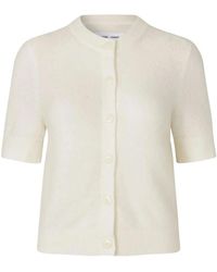 Samsøe & Samsøe - Truien & Vesten ,Wit ,Wol Sanoura Ss Cardigan 15556 - Lyst