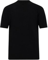 Paolo Pecora - Schwarzes baumwoll-t-shirt mit rundhalsausschnitt - Lyst