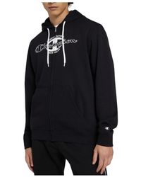 Champion - Zip-up pullover baumwolle polyester logo - Lyst