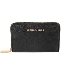 Michael Kors - Accessoires ,Zwart ,Leer Small Pebbled Leather Wallet - Lyst