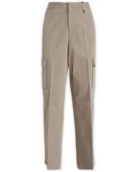 Fendi - Broeken ,Grijs ,Katoen Rechte Broek - Lyst