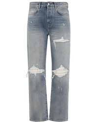 Amiri - Jeans ,Blauw ,Rechte Suede Jeans - Lyst
