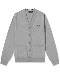 Fred Perry - Merino cotton classic cardigan - Lyst
