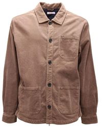 Sun 68 - Cord-Ripp-Jacke Dunkelbeige Modell - Lyst