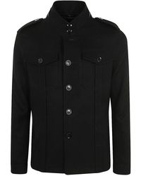 Tom Ford - Jassen ,Zwart ,Wol Zwart Wollen Overhemdjas - Lyst