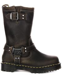 Dr. Martens - Schoenen ,Grijs ,Leer Anistone Hi Biker Boots - Lyst