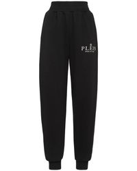 Philipp Plein - Broeken ,Zwart ,Katoen Iconic Plein Trainingsbroeken - Lyst