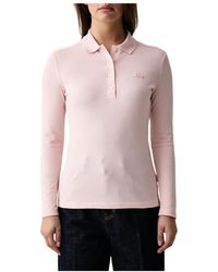 Lacoste - Tops ,Roze ,Katoen Slim Fit L.12.D Stretch Mini Piqué Polo - Lyst