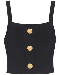 Balmain - Sleeveless Tops - Lyst