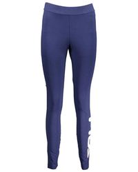 Fila - Leggings azul con estampado de logo - Lyst