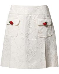 Dolce & Gabbana - High Waist Mini Skirt - Lyst