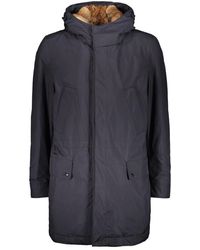Paul & Shark - Kapuzenparka mit kaninchenfellfutter - Lyst