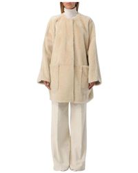 Max Mara - Shearling Mantel Mit Lockerer Passform - Lyst