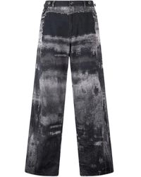 Roberto Cavalli - Katoenen Broek Met Gradiënt Motief - Lyst