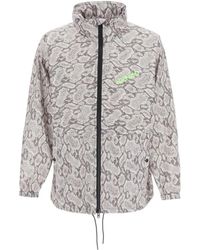 KENZO - Giacca stampata in pelle di serpente - Lyst