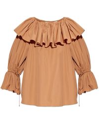 Chloé - Top Met Wijde Pasvorm En Ruches - Lyst