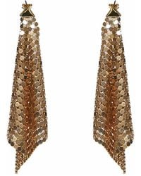 Rabanne - Goldene mesh schmetterling ohrringe - Lyst