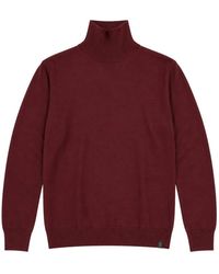 Fay - Merino Wol Trui Met Hoge Hals - Lyst