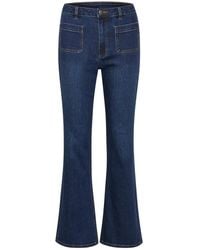 Kaffe - Jeans ,Blauw ,Denim Flared Jeans Medium Denim - Lyst