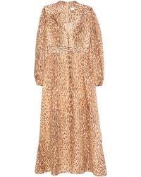 Zimmermann - Kleedjes ,Bruin ,Bruine Elegante Jurken - Lyst