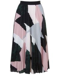 Ted Baker Averin - Plooirok Met Print - Roze