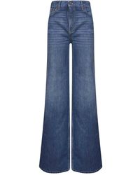 Chloé - Flared Blauwe Denim Jeans - Lyst