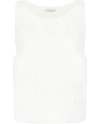 Hèst - Truien & Vesten ,Wit ,Wol Fam V-Neck Sweater - Lyst