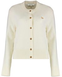 Maison Kitsuné - Truien & Vesten ,Wol Extra Fine Merino Wool Cardigan - Lyst