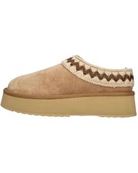 Mou - Platform Clog Suede Leather St - Lyst
