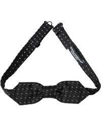 Dolce & Gabbana - Stitched Silk Neck Bow Tie - Lyst
