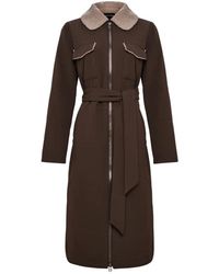 CESARE GASPARI - Gürtel langer tel mit shearling-kragen - Lyst