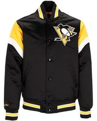 Mitchell & Ness - Nhl Heavyweight Bomberjacke Mit Pittsburgh Penguins Logo - Lyst
