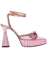 Mach & Mach - Rosa plateau-pumps mit doppelschleife - Lyst