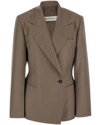 Rohe - Visgraat Wolmix Blazer - Lyst