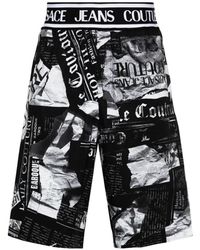 Versace - Schwarze shorts ss24,all over logo shorts - Lyst